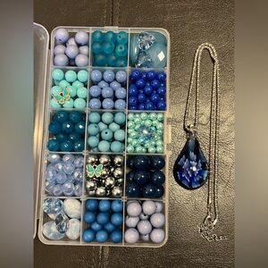 Craft Beads, BLUE SWEATER - NOT SAD, Jewelry Supplies, loose bulk beads